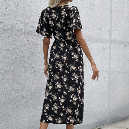 Lowena Floral Kimono Maxi Dress