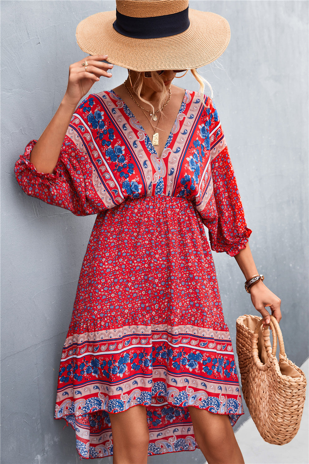 Maximus Printed Button Down Dress