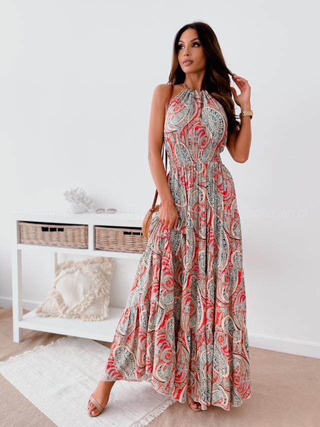 Never Too Much Printed Open Back Maxi Dress