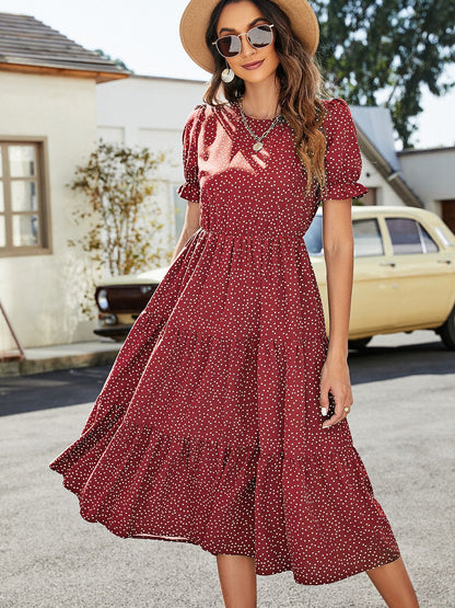 Lilliana Smocked Printed Maxi Dress