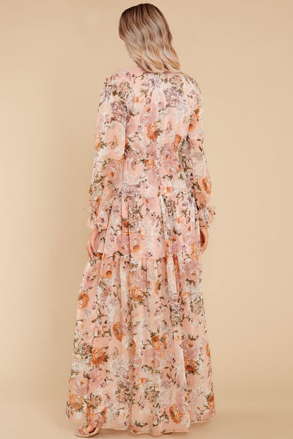 KittenAlarm - Prosperous Floral Chiffon Boho Maxi Dress - FINAL SALE