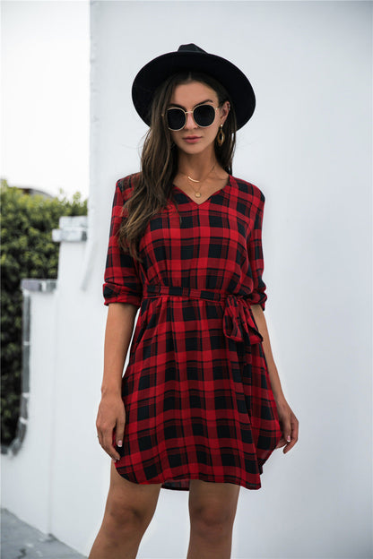 Rochester Gingham Sweater Dress