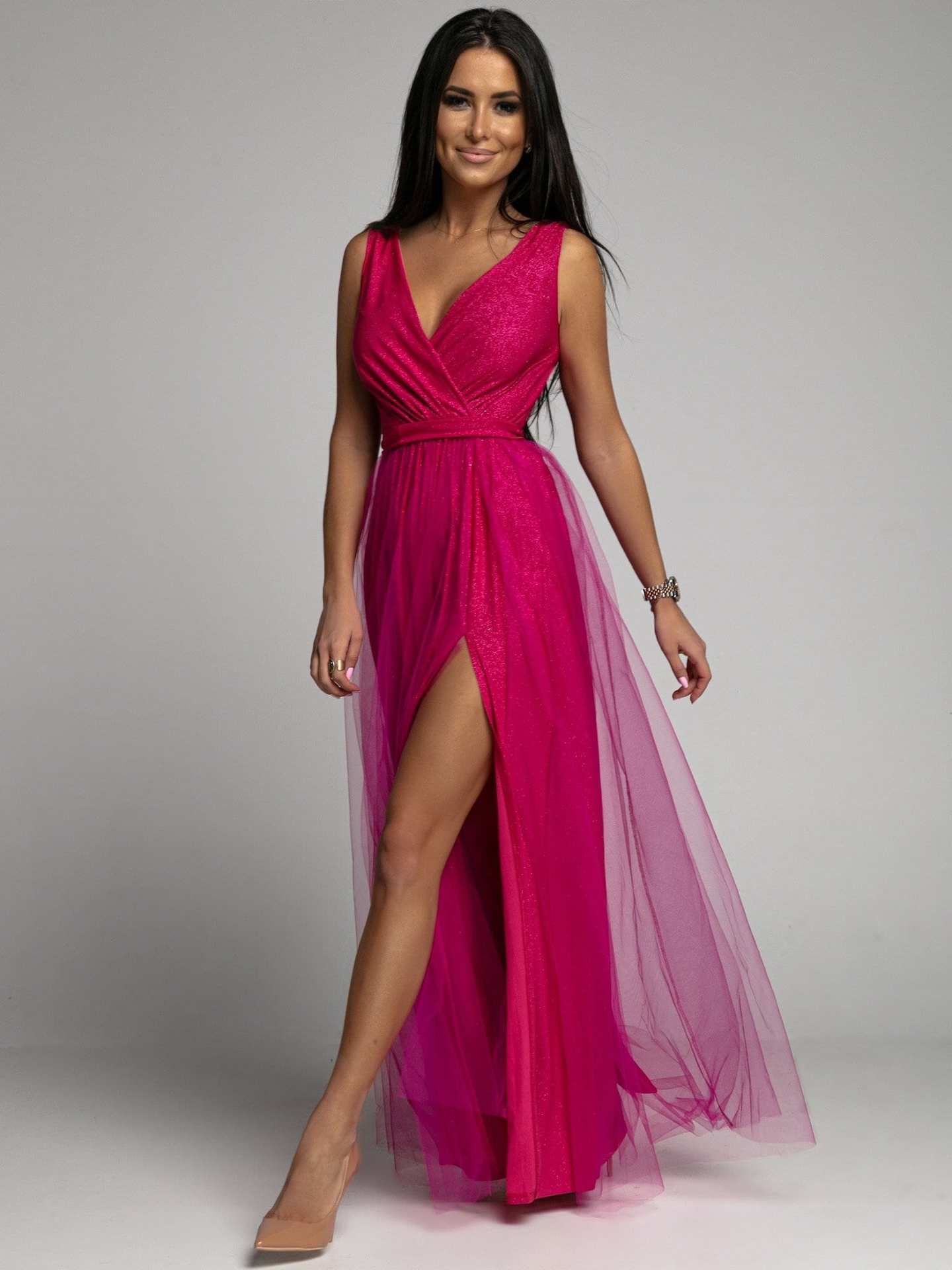 Petal Dust Maxi Dress - Magenta