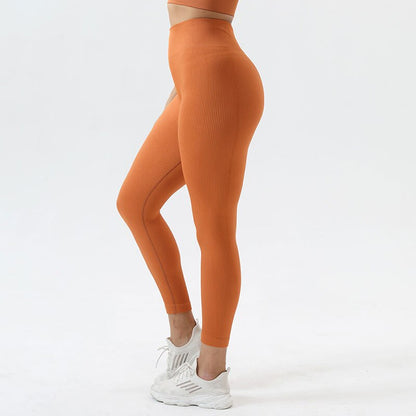KittenAlarm - Mojoyce Fitness Yoga Leggings Women Ribbed Yoga Pants Sport High Waist  Push Up Tights Pants Workout Running Leggings Gym Clothing
