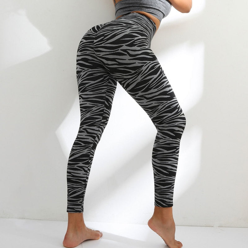 KittenAlarm - Mojoyce Leopard Yoga Leggings Women Seamless Gym Yoga Pants High Waist Sports Legging Push Up Workout Fitness Running Pants