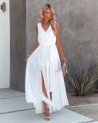 Diana Sleeveless Maxi Dress - Off White