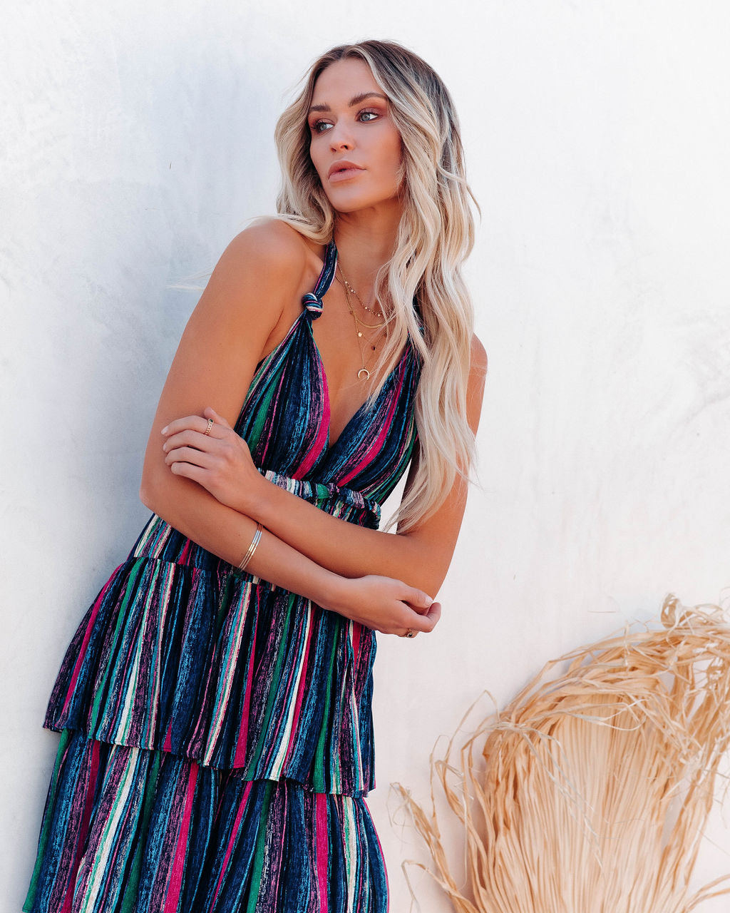 Esperanza Tiered Halter Maxi Dress