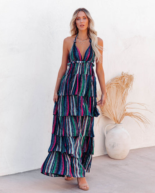 Esperanza Tiered Halter Maxi Dress