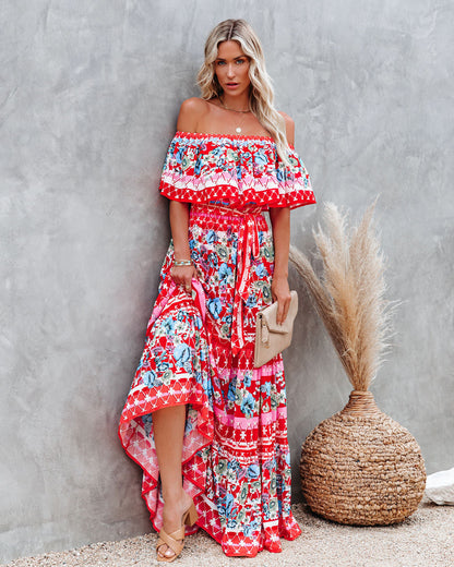 Flora Farms Off The Shoulder Maxi Dress