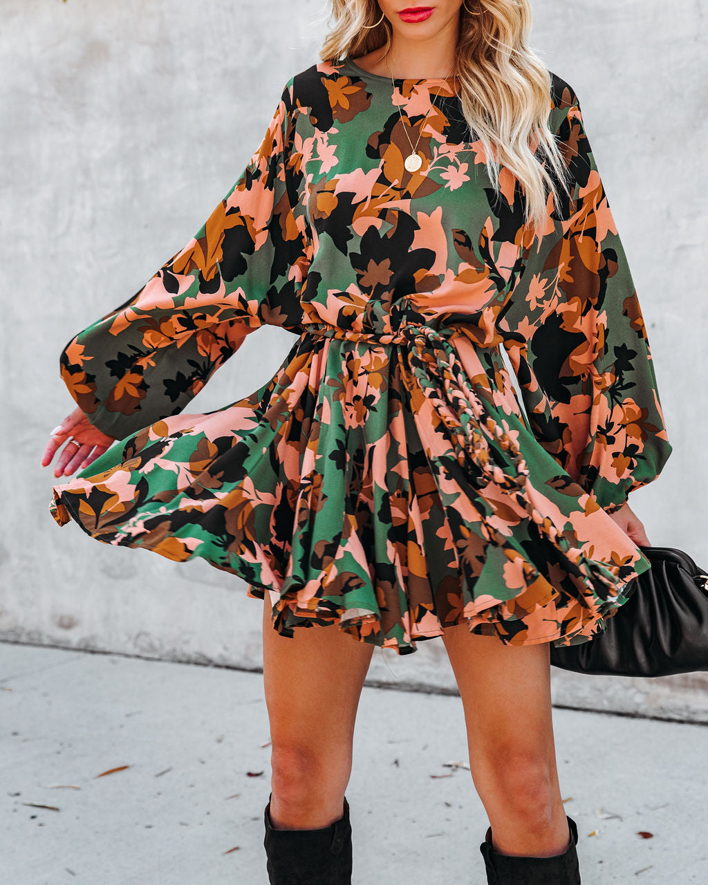 Simba Floral Rope Tie Ruffle Dress